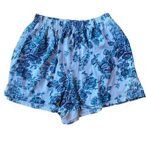 Victoria Secret Vintage Gold Label Floral Cotton Pajama Shorts Size Small